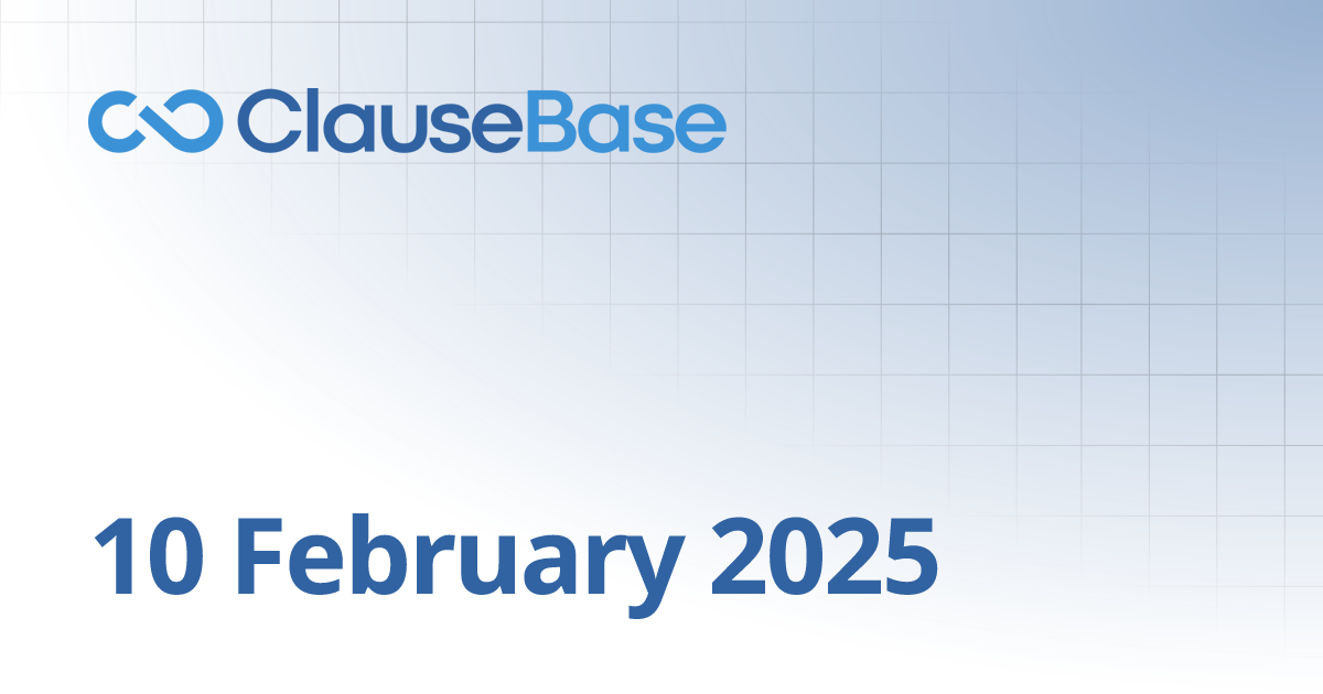 10 February 2025 ClauseBase Operations